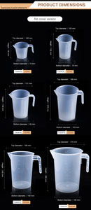 250 मिलीलीटर 500 मिली 1000 मिलीलीटर 2000 मिली 3500 मिलीलीटर 5000 मिली मिलीलीटर ने बीकर कप मापने वाले प्लास्टिक को - Product Image 4
