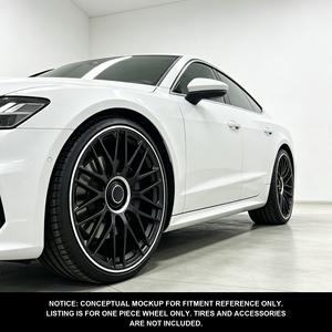 S1-00321 18-24 Cerchi in Lega Forgiata per <span class=keywords><strong>Auto</strong></span>, Design a Rete Nero Opaco Personalizzato, 12000T Pressato, Standard DOT, per Audi A7 RS7 - Product Image 4