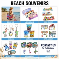 Aimant de réfrigérateur en aluminium personnalisé en gros, souvenirs de la plage touristique de Miami en Floride