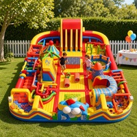 Parc d'obstacles gonflable commercial de grande taille, parc de jeux gonflable en PVC pour enfants, idéal pour les jeux d'équipe, les événements et la location pour fêtes