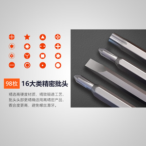 S2 Alloy <b>Screwdriver</b> <b>Set</b> 98 Pieces Precision <b>Bits</b> For Mobile Phone Repair Tools - Product Image 1