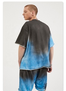 Abiti da uomo a manica corta Plus Size <span class=keywords><strong>Cool</strong></span> Tie Dye da uomo set da uomo 2022 estate abiti estivi personalizzati da uomo - Product Image 3