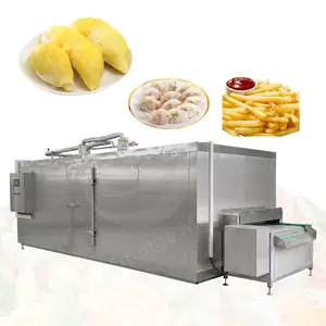 ORME Petit poulet pomme de terre Ultra Food Iqf Tunnel de refroidissement Burger fruits surgelés thon machine à congeler