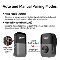 Système de monitoring intra-auriculaire sans fil NUX C-7 5,8 GHz, casque sans fil manuel pour performances sur scène et diffusion en direct