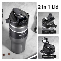 Thermos en acier inoxydable personnalisé avec impression, gobelet isotherme unique de luxe pour les voyages, mugs à café pour cadeau de Noël
