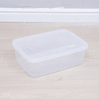Petit récipient alimentaire en plastique avec couvercle hermétique, design empilable, gain de place pour un rangement compact dans la cuisine