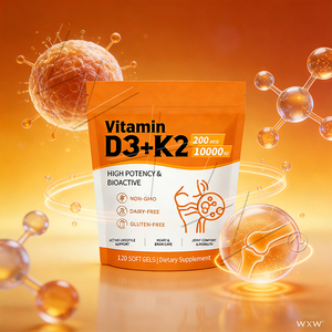 Cápsulas de Gel Suave de Vitamina <span class=keywords><strong>D3</strong></span> + K2 a Precio de Fábrica, Suplementos para la Salud Ósea y Aumento de Energía para Hombres y Mujeres - Product Image 3