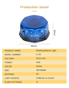 40W Độ Sáng Cao 12V-24V Đèn LED Xanh Nhấp Nháy Từ Nhấp Nháy Đèn Hiệu Đèn Cho Tuck - Product Image 3