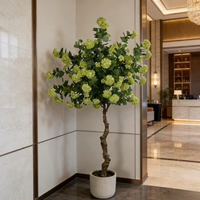 Arbre artificiel de luxe en forme de boule de neige, Hortensia réaliste, Bonsaï, Plantes d'intérieur, Décorations de mariage et du Nouvel An, Evergreen