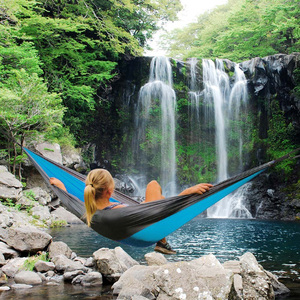 Hamac léger en nylon parachute et balançoire de jardin pour 2 personnes, grand format, pour le camping et les voyages en extérieur - Product Image 5