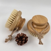 Brosse exfoliante ovale en bambou personnalisable avec logo OEM, brosse corporelle végane pour peaux sèches, éponge de massage naturelle pour le bain, Loofah