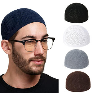 Turban rond en mousseline respirante de couleur unie pour hommes musulmans arabes, pour toutes les saisons, vente en gros, style ethnique islamique en polyester - Product Image 6
