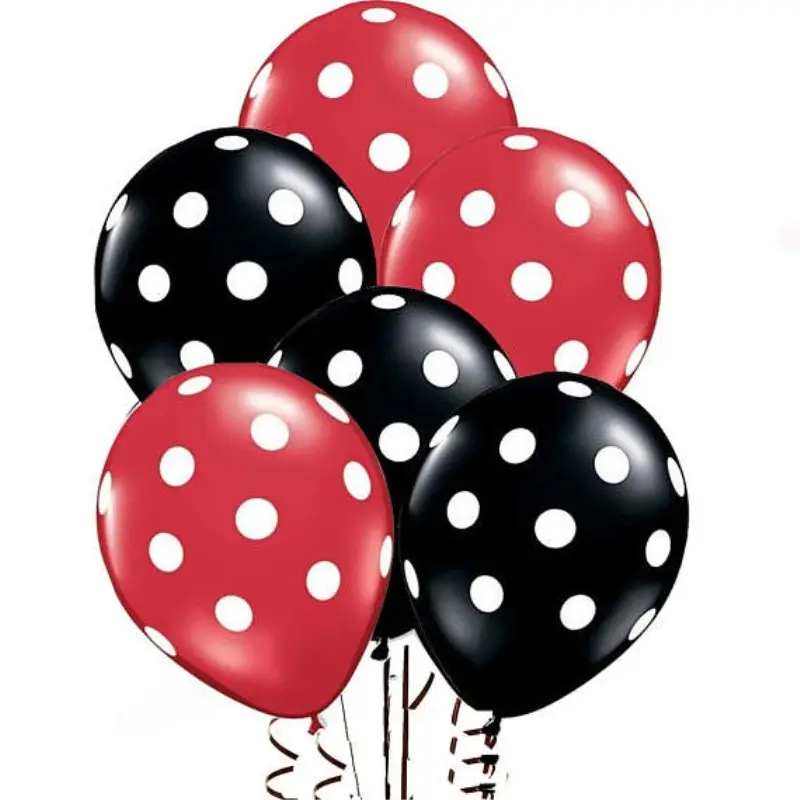 Direct Factory Wholesale Dot Latex Balloons For Mickey Mouse Theme Birthday Globos Wedding Baby Shower Party decorations