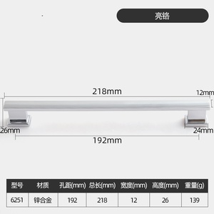Modern Minimalist Zinc Alloy Cabinet Door Handle for Wardrobe Furniture Hardware for Bathroom Living Room Hospital Apartment - Product Image 5