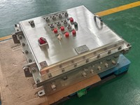 Caja de Control a Prueba de Explosiones IP66 SS316L Ex Db IIB T6 Gb AC220V 32A LD-BKC 800*350*850mm, Gabinete Eléctrico Industrial para Petróleo