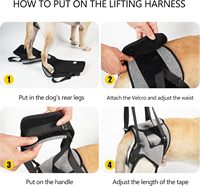 Arnés de Soporte para Patas Traseras de Perros Grandes, para Perros Mayores, Discapacitados o Lesionados, Asistencia para la Rehabilitación de Extremidades Traseras Débiles