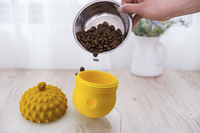 Distributeur de friandises interactif pour chiens Pinecone Silicone Puzzle Ball pour mâcher, lécher, santé dentaire et jeu de QI