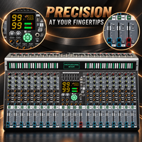 Console de mixage audio numérique professionnelle 16 canaux avec 99 effets DSP pour DJ, performances live, enregistrement sonore en studio