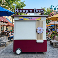 Mini remorque mobile pour café/desserts, camion de restauration entièrement équipé, vente de snacks, glaces, service rapide