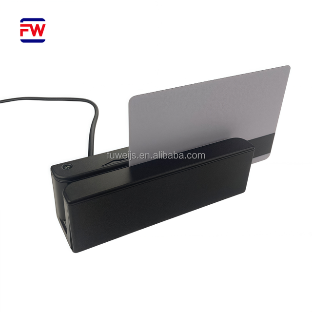 FUWEI Virtual Serial Port MSR 90 USB (RS232) Mini 123 Track ABS Magnetic Stripe Card Reader ISO7811