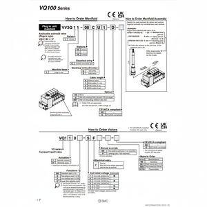 Collecteur pneumatique SMC VV3Q11-05CU2-D pièces pneumatiques - Product Image 1