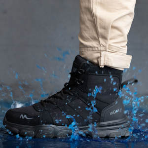 أحذية أعمال البناء من YIZHONCO ، نعل خارجي مطاطي علوي من الجلد ، خفيف الوزن مقاوم للتآكل ومضاد للانزلاق للاستخدام في مستودع المصنع - Product Image 6