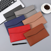 Wenshun Pochette de papeterie de bureau en cuir PU avec impression de logo personnalisé A4 B5 A5 A6 Dossier de documents Fermeture magnétique Portefeuille Sac de fichiers