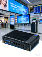 Mini PC sans ventilateur Elkhart Lake Celeron J6412 |   3xGigE LAN 4xCOM RS232/485 |   Ordinateur industriel passerelle IoT DDR4 Windows 11