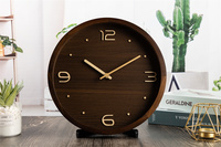Horloge murale en bois de pin éco-responsable, artisanale, mécanisme silencieux, décoration, horloge murale en bois