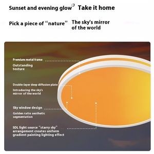 Hiện đại đơn giản phòng khách nghiên cứu phòng ngủ đèn IP65 mới hoàng hôn buổi tối bầu trời màu xanh đầy đủ phổ bảo vệ mắt Đèn trần <span class=keywords><strong>Led</strong></span> - Product Image 6