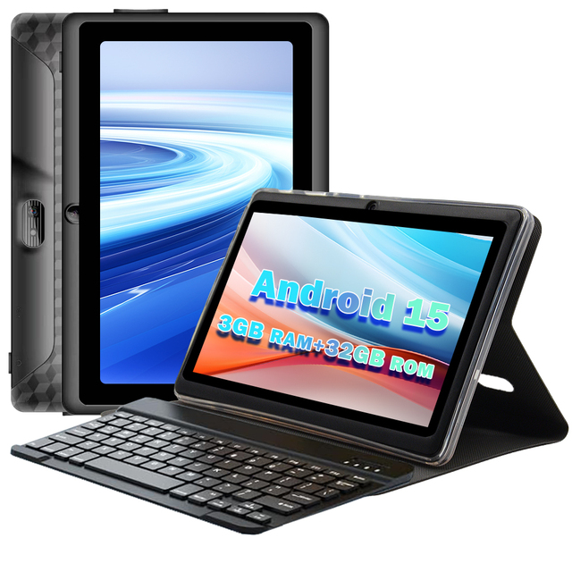 Wholesale Price 7 Inch 3GB RAM 32GB ROM Gaming Wifi Android 15 Tablet PC With Keyboard