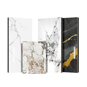 Tablero compuesto de mármol de PVC de imitación <span class=keywords><strong>Panel</strong></span> de pared de chapa de <span class=keywords><strong>madera</strong></span> de fibra de carbón de bambú - Product Image 1