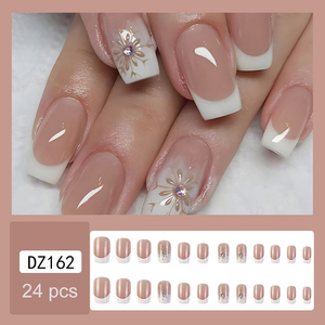 <span class=keywords><strong>Ongles</strong></span> en acrylique OEM, style French Tip, <span class=keywords><strong>à</strong></span> presser, faits <span class=keywords><strong>à</strong></span> la main, carrés, <span class=keywords><strong>faux</strong></span> <span class=keywords><strong>ongles</strong></span>, rose nude, couverture complète, <span class=keywords><strong>à</strong></span> coller - Product Image 5