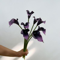 Bunga Calla Lily Alocasia PVC Lunak Modern, Bunga Buatan dengan Tekstur Seperti Asli, Ramah Lingkungan, Tangkai Tunggal, untuk Pernikahan, Gaya Prancis Swallow