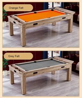 Table de billard multifonction 4-en-1 de 8 pieds en MDF avec plateau de ping-pong et plateau de repas – Vente en gros