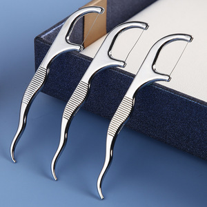 Stainless Steel 304 Dental Floss Picks 72mm Ultra Fine Portable Single Use <b>Toothpick</b> Floss For Oral Care - Product Image 1