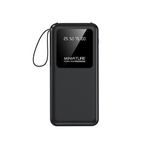 <span class=keywords><strong>Batterie</strong></span> <span class=keywords><strong>externe</strong></span> portable Slim 10000 mAh avec 4 câbles intégrés, écran numérique et support de téléphone - Product Image 5