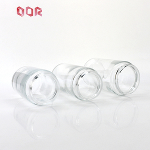 High End Empty Glass Storage Jars With Black Screw Cover 1oz 2oz 3oz 4oz 5oz 6oz Clear Round Glass Pot Factory Custom Logo - Product Image 6