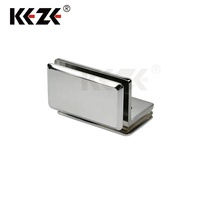 KEZE Charnière d'angle moderne en laiton à visser pour porte de douche en verre sans cadre, quincaillerie de salle de bain, garantie 3 ans