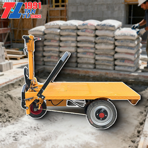 Elektrischer Edelstahl-Plattformwagen, Tragbarer Lagerhaus-Handwagen, Flachbett-Transportwagen für Schwerlast, Leistungsstark, OEM - Product Image 1