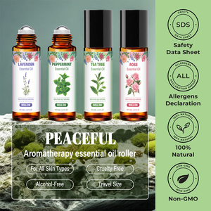 Bán Buôn Hương Liệu Các Loại Dầu 100% Tinh Khiết Tinh Dầu Cuộn Trên 10Ml Thiết Lập Hoa Oải Hương Bạc Hà Tăng Trà Cây Dầu Cho Massage - Product Image 5