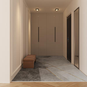 Tapis d'entrée rectangulaire en PVC de style nordique, imperméable, à motifs géométriques, pour cuisine, entrée, balcon, printemps 2024 - Product Image 3