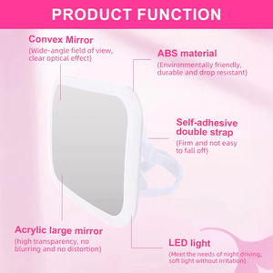 Baby <b>Car</b> Mirror Rear Facing with LED Light Shatterproof Back Seat Wide View Adjustable Infant <b>Car</b> Seat Safety Accessories - Product Image 5