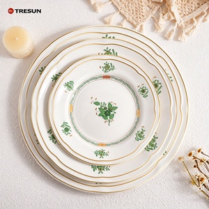 Plato de Cerámica Blanco Clásico para Bodas, Juego de Platos de Porcelana para Banquetes y Hoteles, Vajilla Moderna - Product Image 2