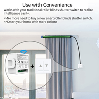 Contrôleur de rideaux intelligent WiFi SIXWGH Tuya avec sauvegarde RF433 10A, compatible avec Alexa et Google Home pour stores enrouleurs et stores vénitiens