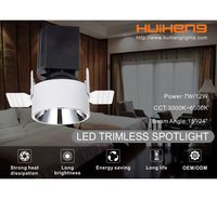 Batterie sans fil 5W 7W 12W Powered Trimless Track LED Spot Light avec une surface CRI élevée montée pour l'éclairage photo et mural