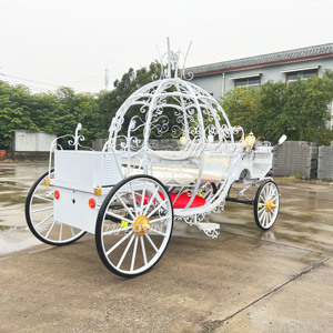 Charrette de tourisme électrique commerciale en forme de citrouille, chariot sans chevaux à batterie pour la location d'événements festifs et de parcs à thème - Product Image 5