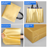 Sac de courses portable en non-tissé écologique, réutilisable, or et argent, avec impression de logo personnalisé, pour emballage de vêtements et courses, vente en gros
