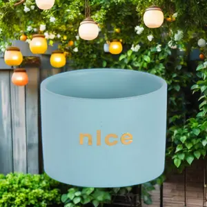 Wholesale Modern Round Design Ceramic Flowerpot Simple Color Eco-Friendly Protection Planters Pots With Custom Logo