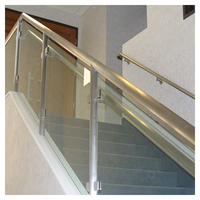 Rampe de balcon Prima moderne, élégante, en alliage d'aluminium, anti-corrosion, résistante aux chocs, usinée CNC, avec verre.